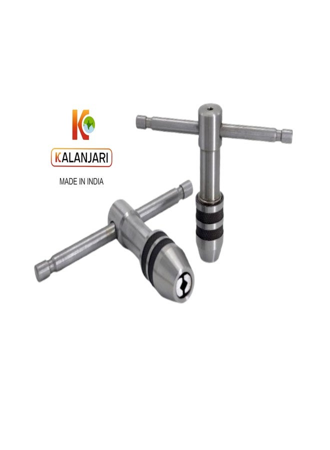Kalanjari طقم مفاتيح ربط صنابير قابلة للتعديل بمقبض على شكل حرف T من كالينجاري - قطعتان M2-M6 / M6-M12 (من 1/8 بوصة إلى 1/4 بوصة إلى 1/4 بوصة إلى 1/2 بوصة) فك فولاذي صلب قابل للاستبدال - Image 4